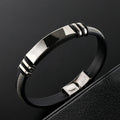 Wholesale Fashion Stainless Steel Electroplating Couple LOGO Custom Bracelet