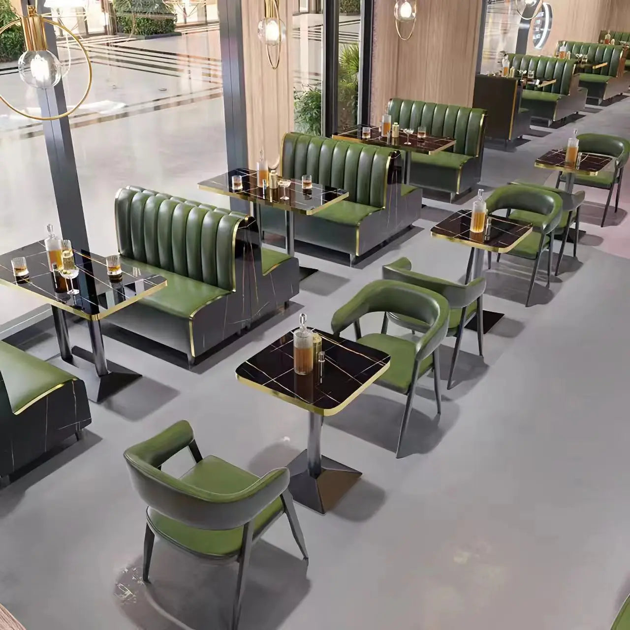 Milk Tea Store Tables and Chairs Combination of Dessert Snacks Burger Restaurant Card Seat Sofa Commercial Catering Furniture