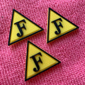 Hot Sell Custom Clothing Rubber logo Labeltriangle Shape Soft PVC Rubber Tags With Embossed Border