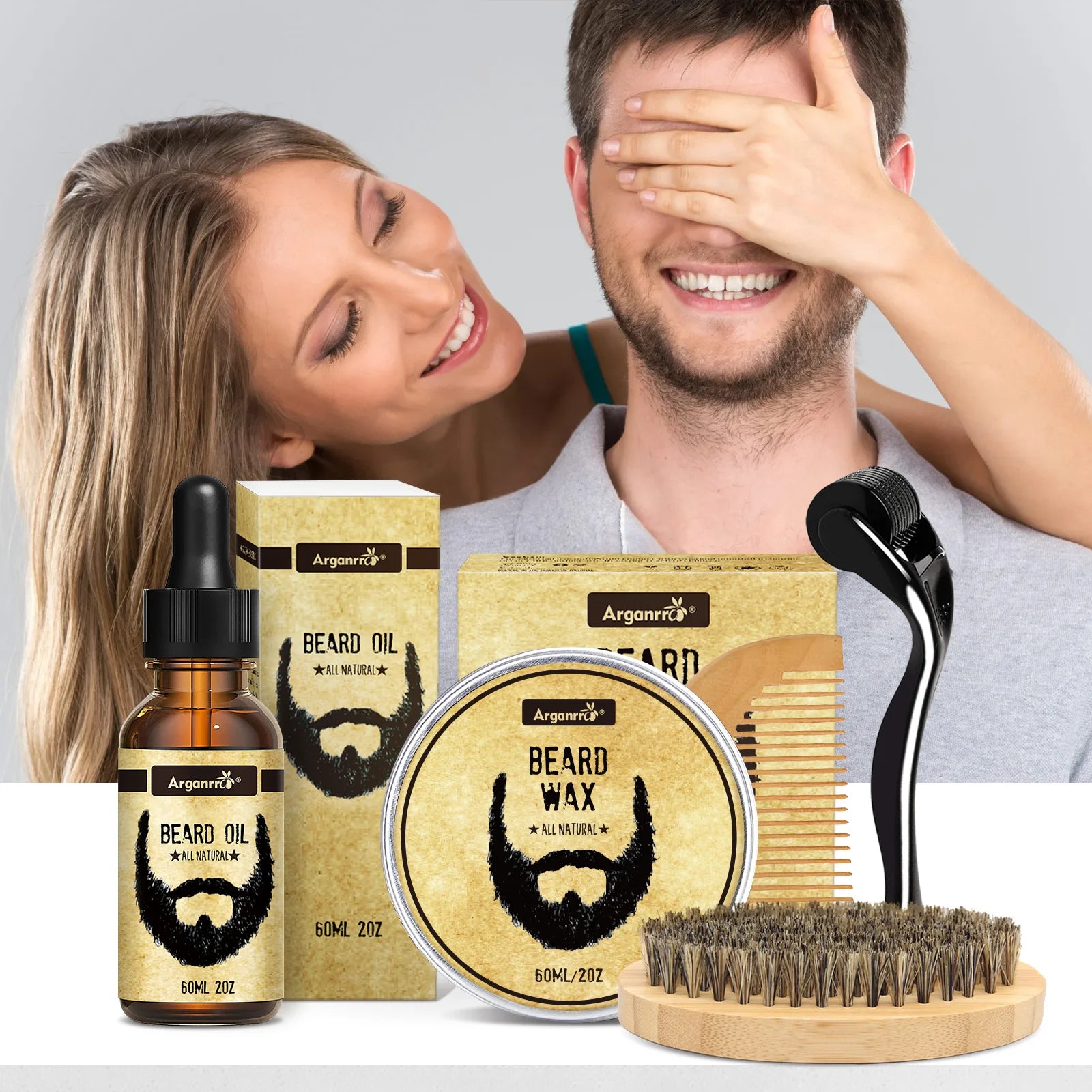 Custom Fragrance Get Rid of the Dreaded Beardruff Beard Set Mens Beard Balm 60 Gram Custom Logo
