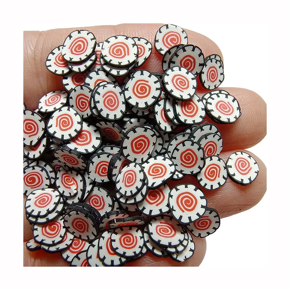 Sushi Roll Slices Polymer Clay Sweet  Sprinkles for Christmas Decoration DIY Crafts Filler Accessories