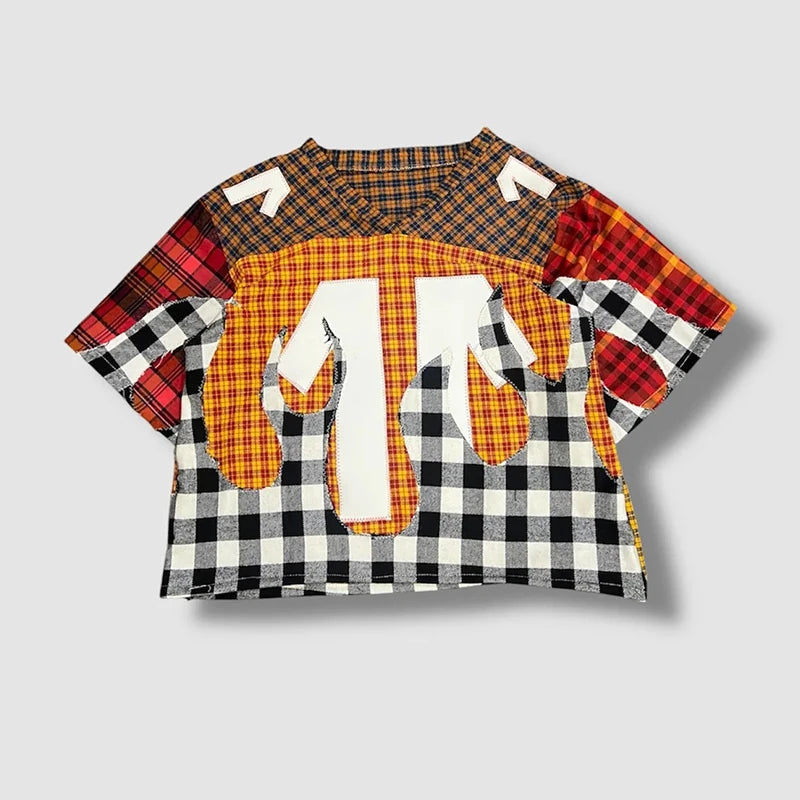 Custom Cotton Flannel Short Sleeve Hockey Neck Guard Shirt Hockey Jersey