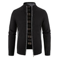 Fashion Dark Blue Zip up Warm Knitted Sweaters Cardigan Men's Zip-up Sweater
