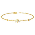 ROXI Designer Design Unique Fashion Light Luxury Wild Bee S925 Sterling Silver Bangles