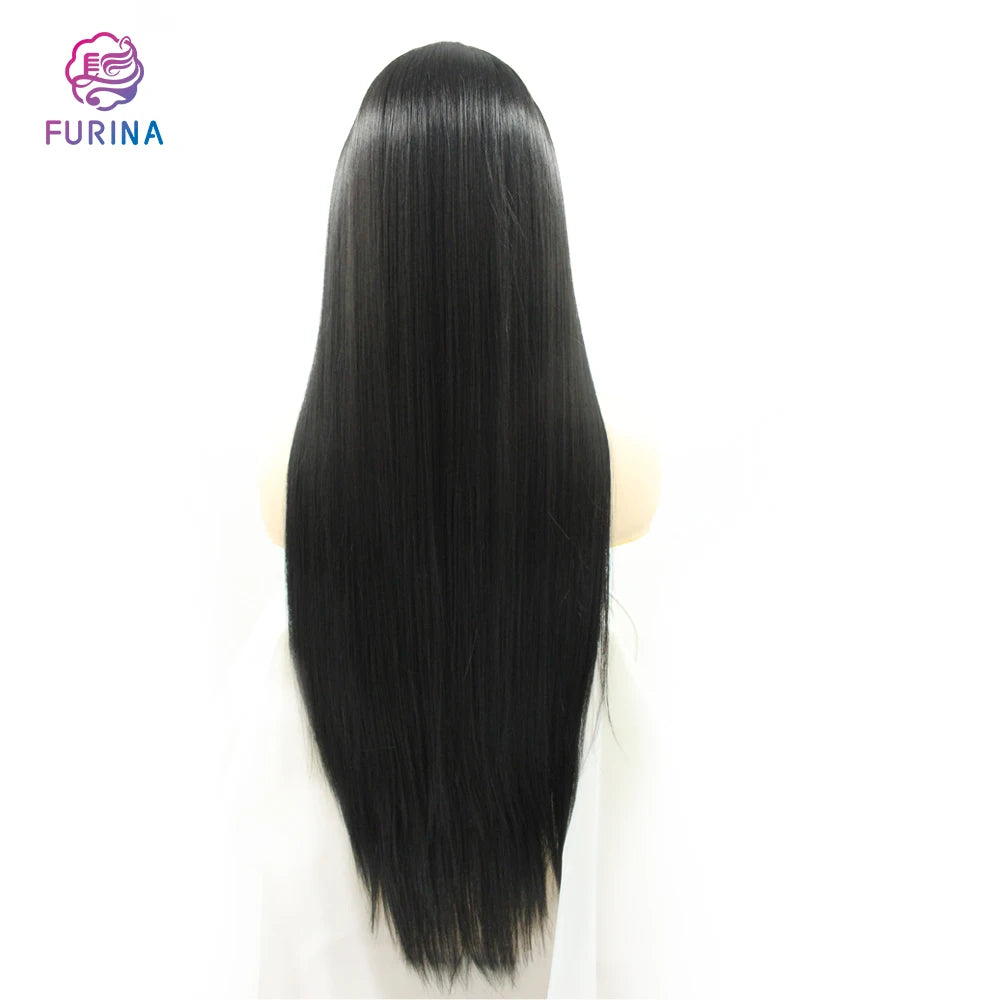 Long Straight Cheap U Part Lace Heat Resistant Synthetic Wigs Wholesale Prices for Black Women