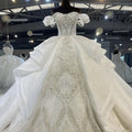 MN98 Stylish Elegant Wedding Dress Fashion White Bridal Bow Luxury Trailing Ball Gowns