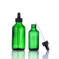 2oz Glass Green Round Boston Dropper Bottle 15ml 30ml 60ml 120ml Empty Tincture Bottles With Dropper for Essential Oil Homemade