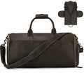 Genuine Leather Man Folding Suit Bag Business Travel Bag With Shoe Pocket Coskin Luggage Bag for Suits Weekend for Flights