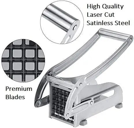 Stainless Steel Potato Cutter French Fry Slicer Potato Chips Maker Dicer Cutting Machine Tools Perfect for Potato