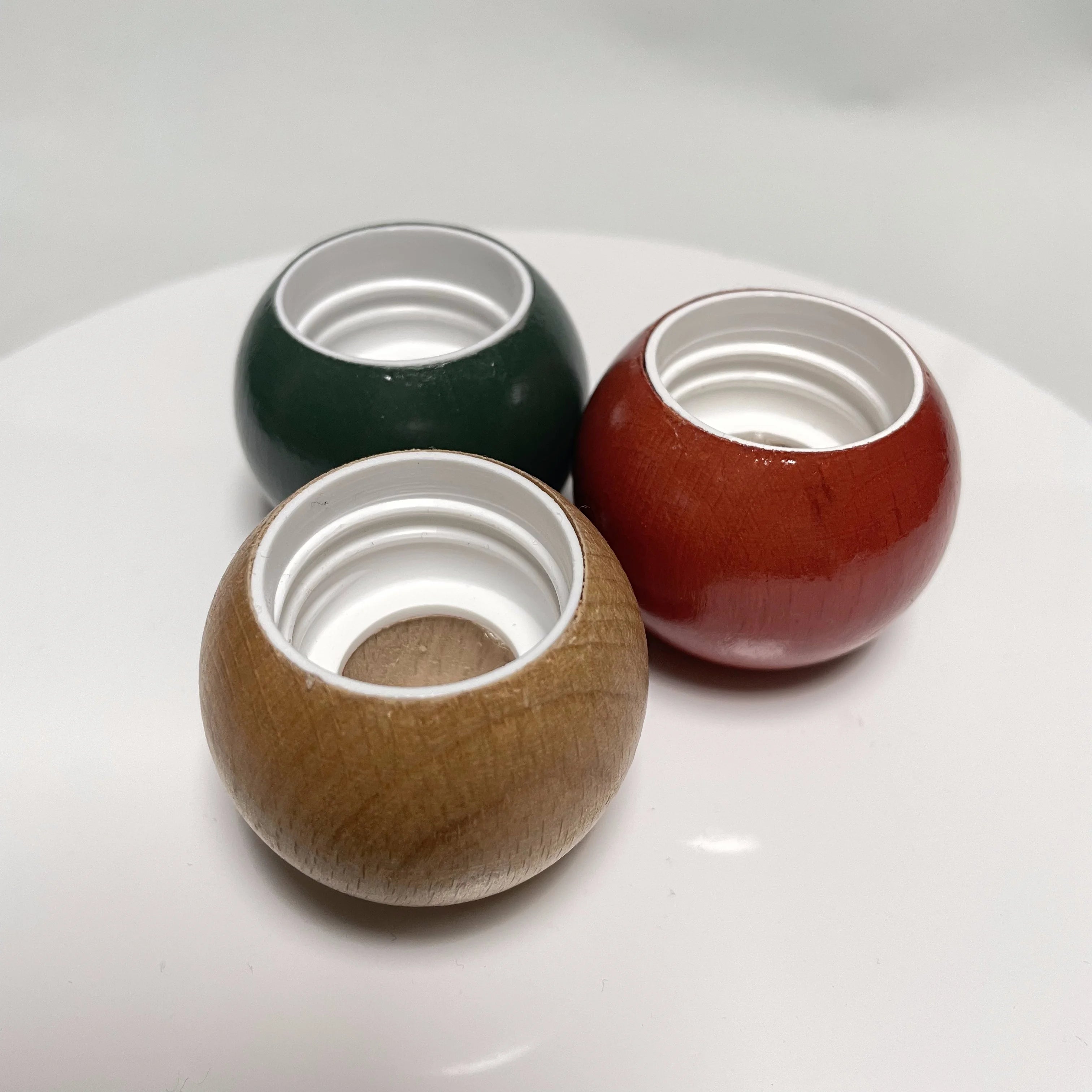 in Stock Luxury 15mm Circular for Ball Sphere Wooden Cork Screw Perfume Bottle Cap Smart Lids Type