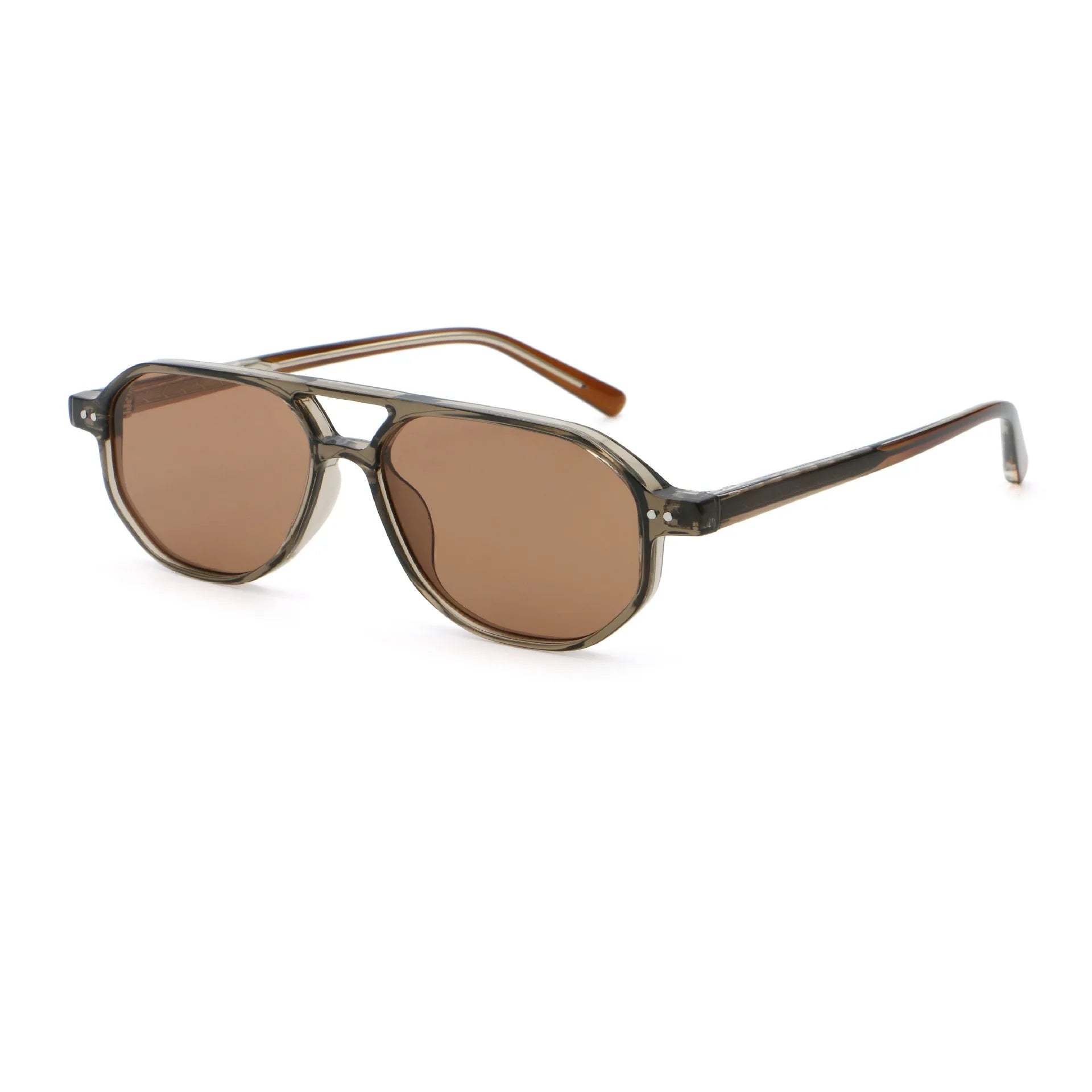 2025 Fashion Classic Retro Sunglasses Custom Logo Vintage Fashion Vintage Double Beam Sunglasses