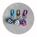 Creative Multi Colors Dice Keychain Women Men Funny Game Resin Dice Keyrings Accessories Handbag Purse Ornaments Car Trinket Gif