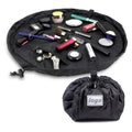Custom Drawstring Bag Womens Makeup Organizer 20inch Toiletry Pouch for Travel Bags Gifts Black Cosmetic Bag