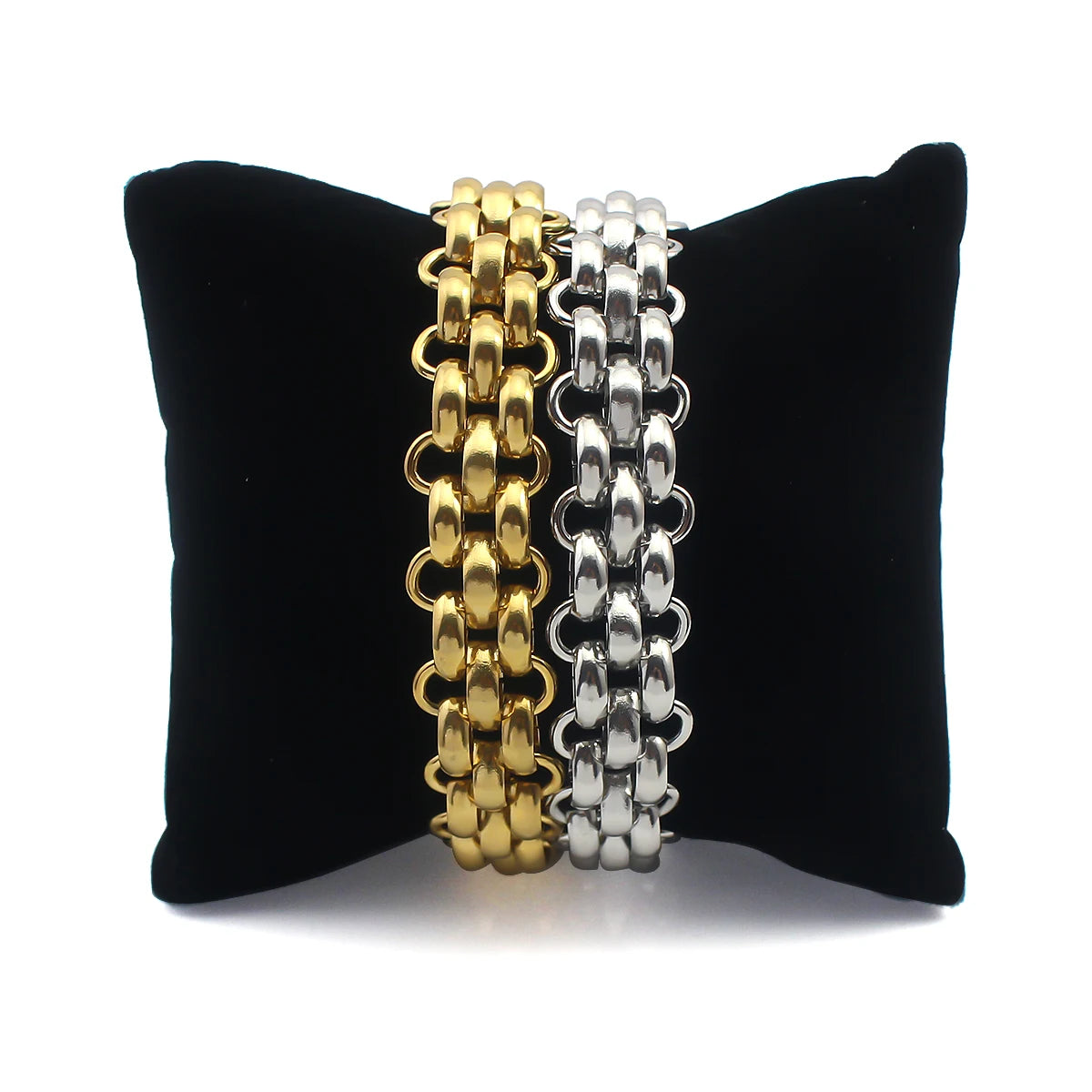 New Romantic Gold Chain Bracelet and Necklace Set Creative Shiny Necklace Custom Bracelet for Fashion Jewelry Gift