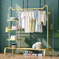 Bedroom Clothes Hanger Stand Clothes Stand Metal Black Painted Clothes Rail Stand
