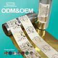 Factory Direct Supply 110mm*200m Ink Out High Density Mirror Gold Thermal Transfer Resin Foil for Large Format Barcode Printing