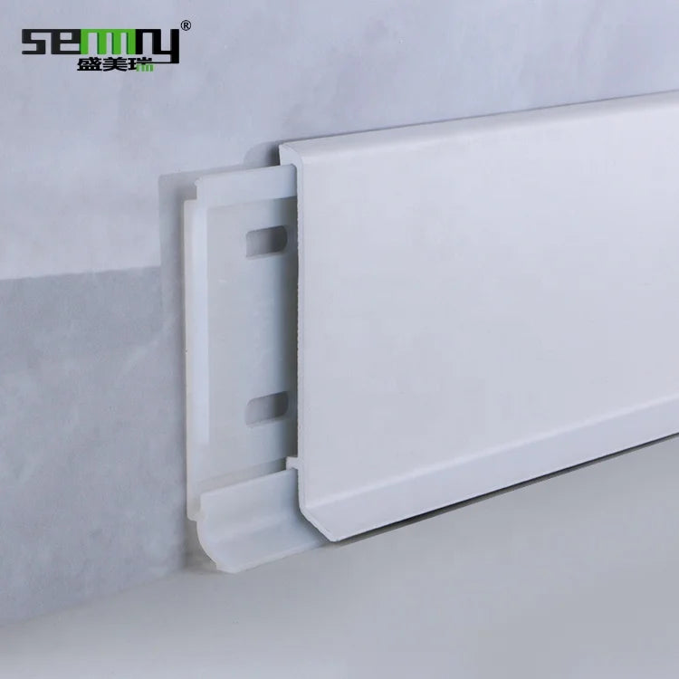 Floor Skirting Wall Skirting Board with PVC Install Base Aluminium Flooring Profile Wall Skirting Metal Baseboard Waterproof