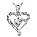 CAOSHI Simple Elegant Heart Hhape Pendant Necklace With Letter "I love You Mom" Gift for Mother's Day Lady Necklaces Jewelry