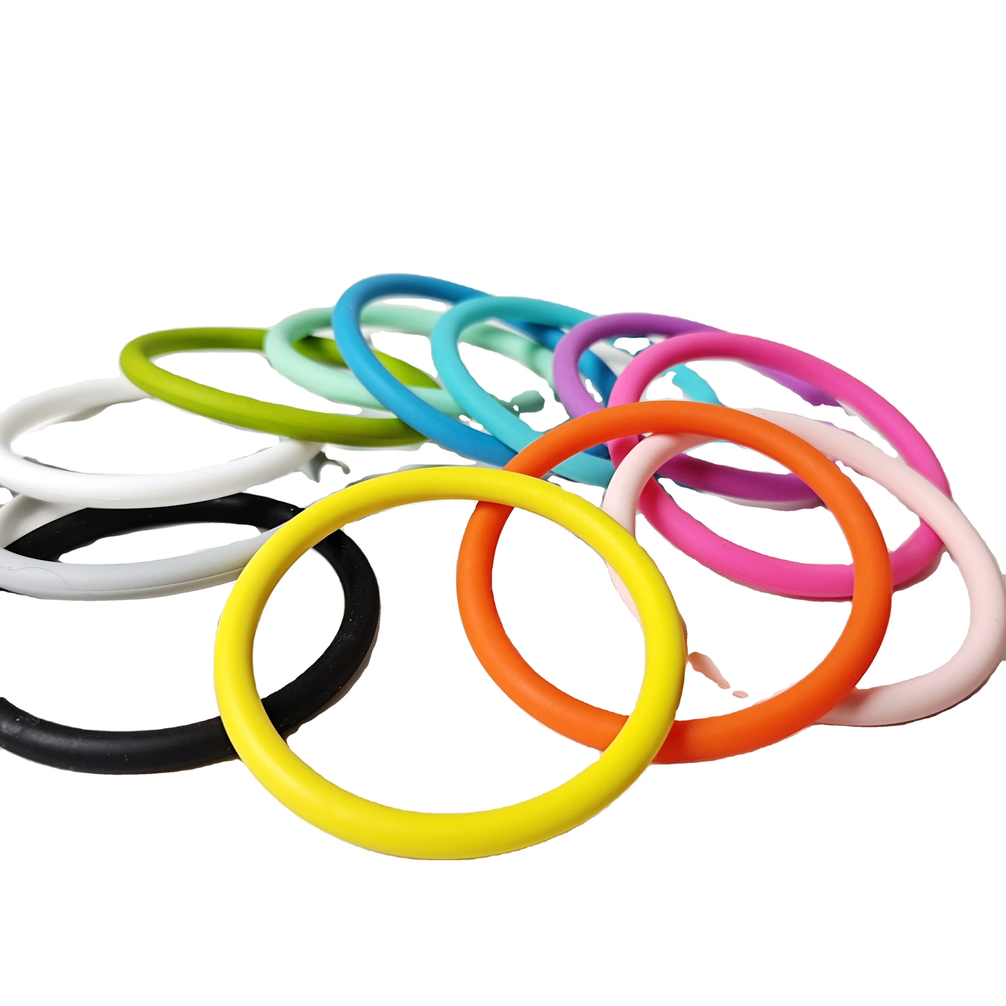 Mini Collection Bangle Charming Bracelet Round Silicone Wristlet Holder for Women Girls