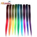 AliLeader Wholesale Price High Temperature Fiber Colored Hair Extension Straight One Clip in Hairpieces with Synthetic Hair