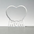 Wholesale K9 Crystal Heart Blank 3d Laser Engraving Crystal Block Customized Gifts for Mother's Day  Table Decor Souvenir