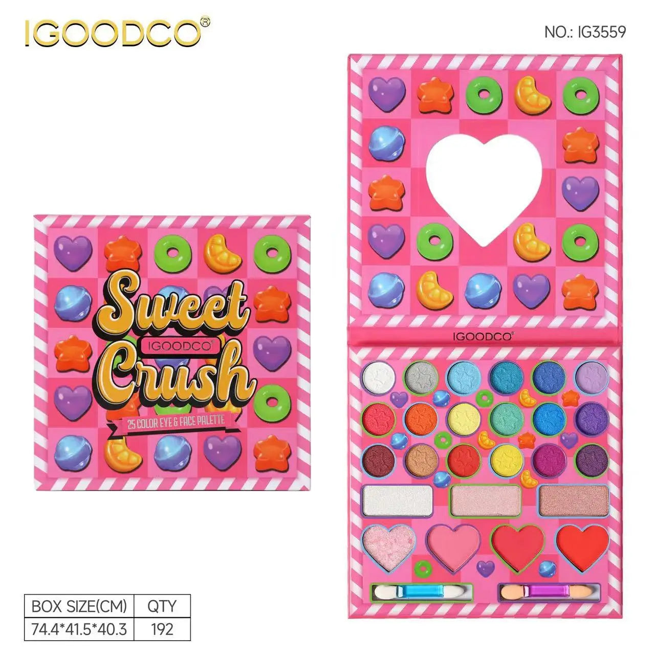 25 Color IGOODCO Eye Shadow Pressed Glitter Eyeshadow Factory Direct Waterproof Includes Cosmetic Mirror 2022 Lady Gift Set
