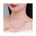 0.3ct 4mm VVS Moissanites Diamond Tennis Necklace 925 Sterling Silver  Hip Hop Moissanite Tennis Chain Chocker Necklace