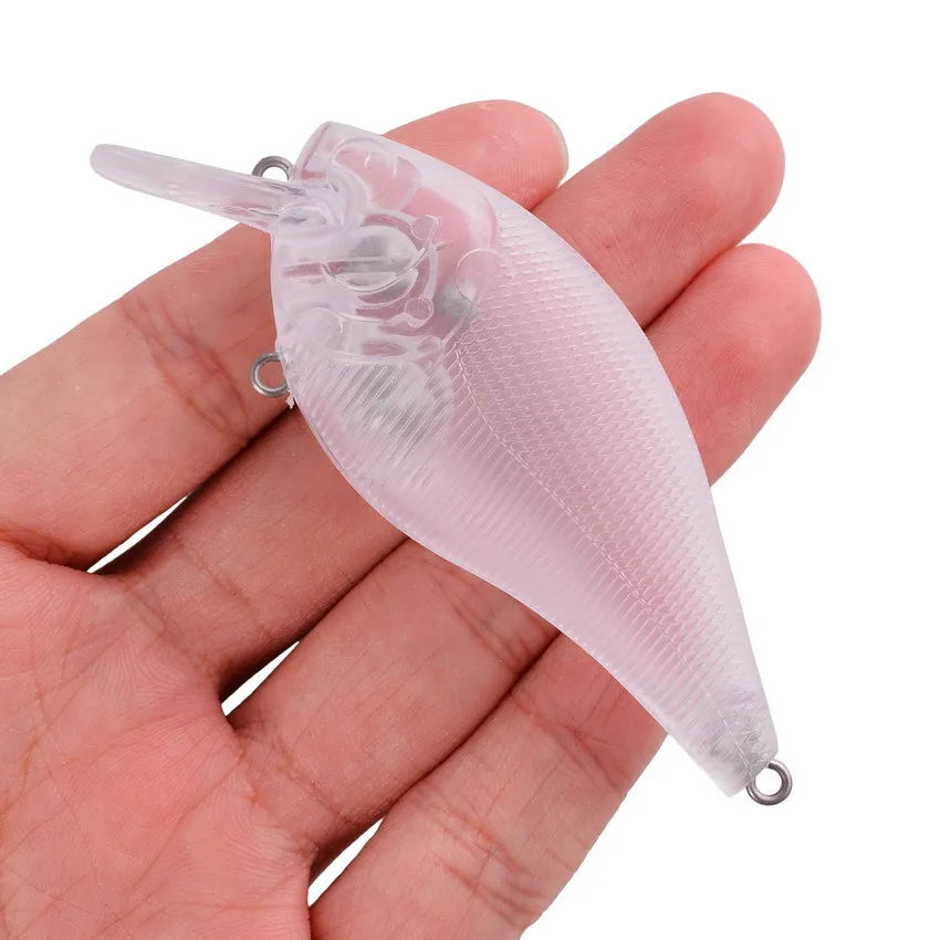 Crank Fishing Lure Blank ABS Material 8.3cm 13.4grams Unpainted for River Lake Stream