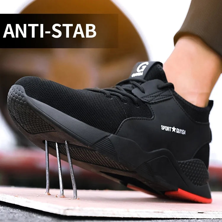GUYISA 2022 New Industrial Protection Fashion Lightweight Breathable Comfortable Work Shoes Men's Steel Toe GUYISA Safety Shoes MegaBDM