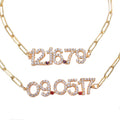 Custom Birth Date Bracelet Women Memory Keepsake 18K Gold Zirconia Personalized Birthday Bracelets Birthstone Anniversary Gifts