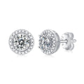 GRA Moissanite Lab Diamond With Certificate Fine Jewelry Sterling Silver 1CT Moissanite Stud Earrings Set Jewellery