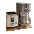 Bamboo Sliding Tray Bamboo Mixer Slider for Your Coffee Maker & Heavy Kitchen Appliances with Wheels