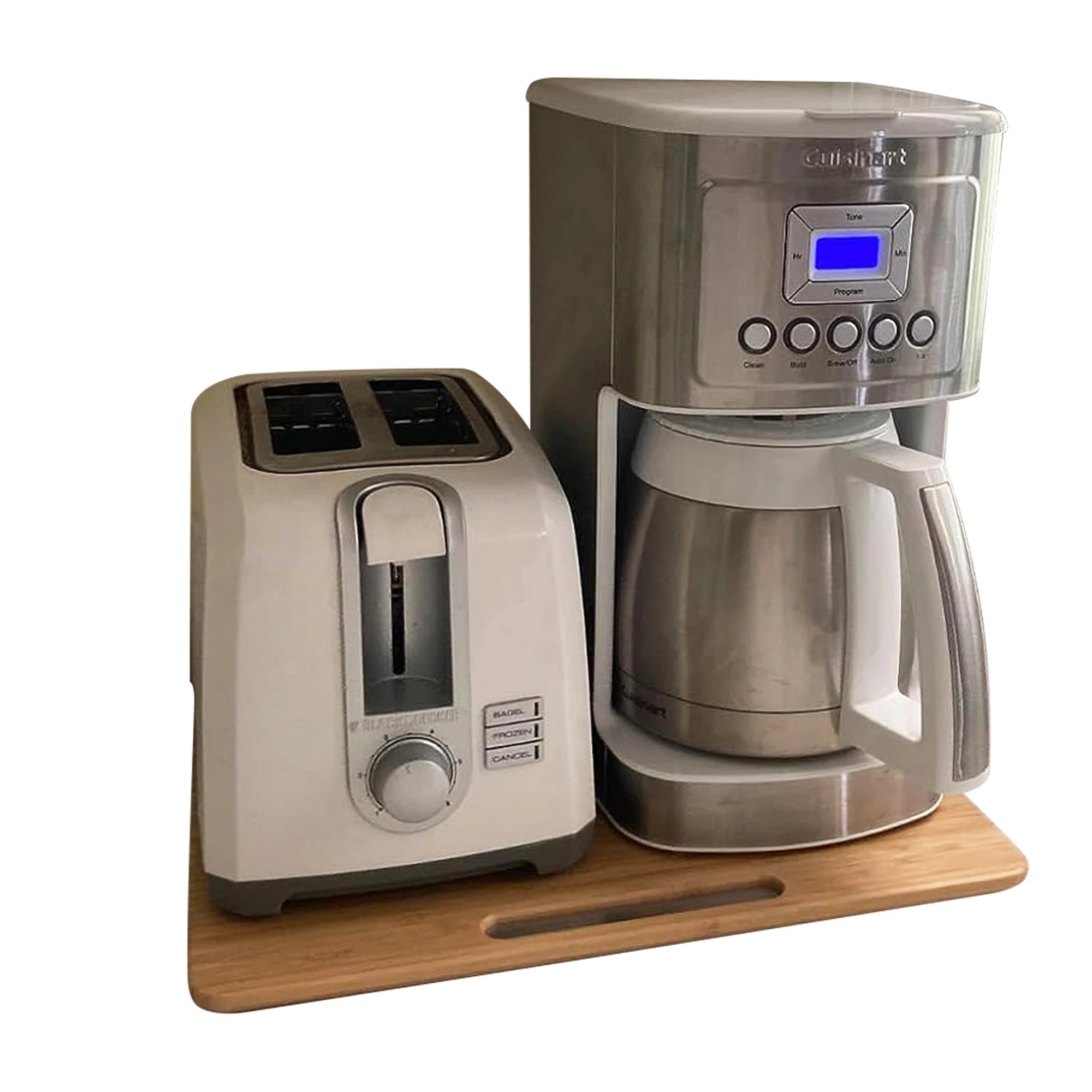 Bamboo Sliding Tray Bamboo Mixer Slider for Your Coffee Maker & Heavy Kitchen Appliances with Wheels