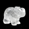 Huiying Natrual Clear Quartz Carved 2 Inch Gemstone Crystal Elephant Sculpture for Decoration