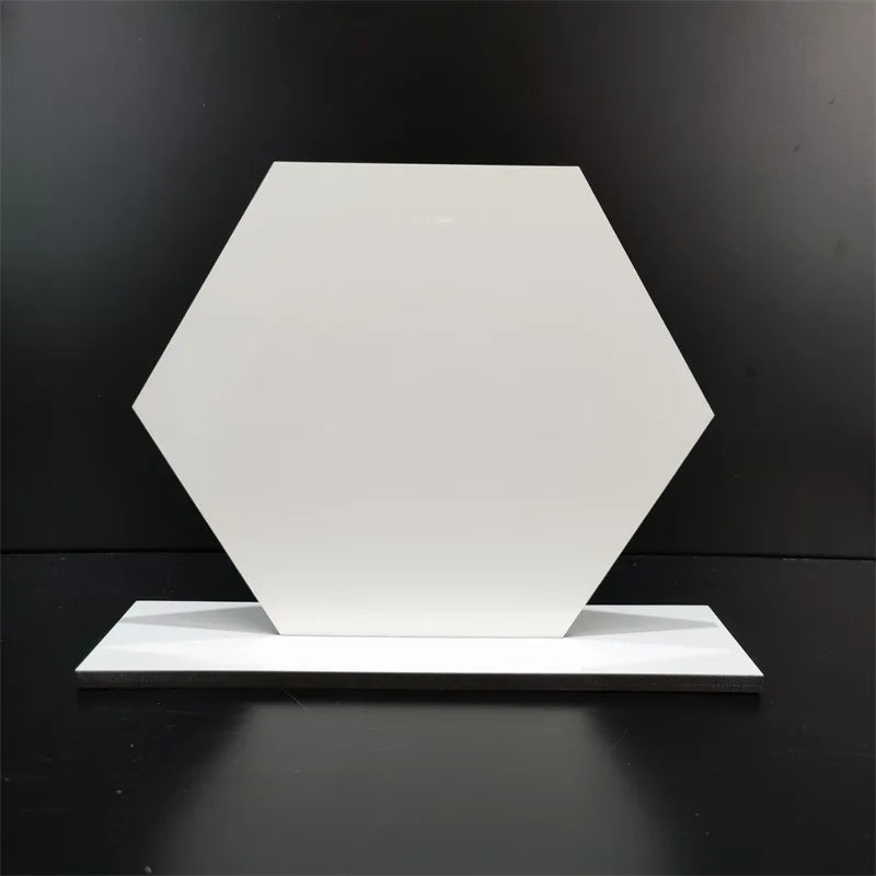 New Hexagon/ Round MDF Panel Sublimation Photo Frame Wood Photo Panel Photo Block Wholesale
