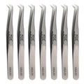 Curved Eyelash Manufacturer Lash Applicator Private Label False Strip Volume Fashion Round Tip Tweezer