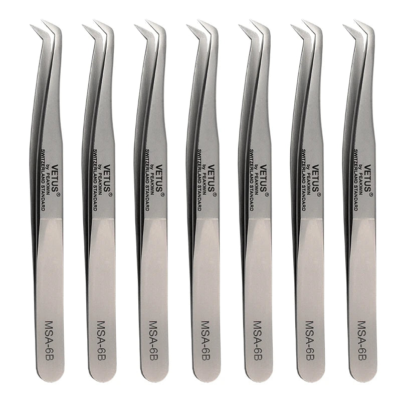 Curved Eyelash Manufacturer Lash Applicator Private Label False Strip Volume Fashion Round Tip Tweezer
