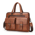 SG0402 Three Colors Wholesale Custom Logo Fashion Business Office Men PU Leather Computer Notebook Laptop Tote Bag