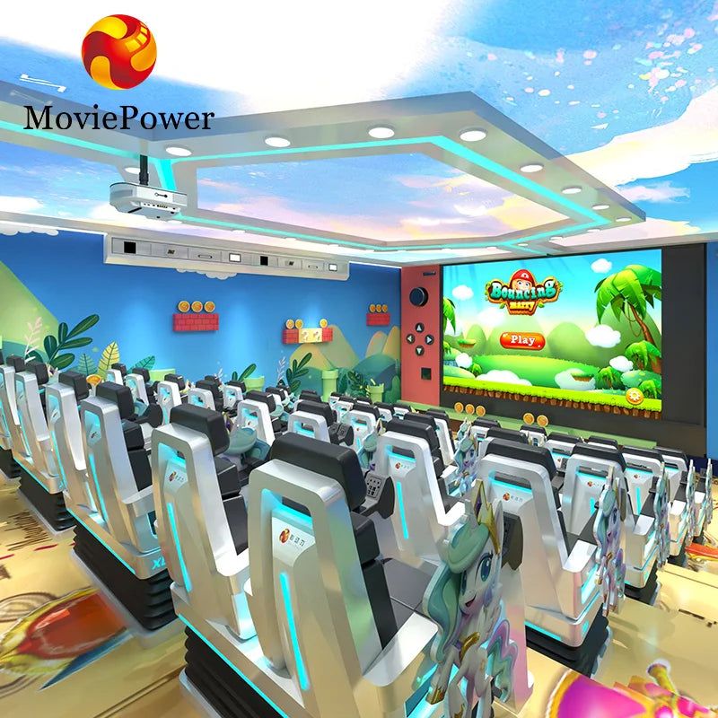 Manufacturing Customized 5d Indoor Cinema Project 6 Seats Interactive Dynamic Kino with Metal & Fiberglass Construction for Sale