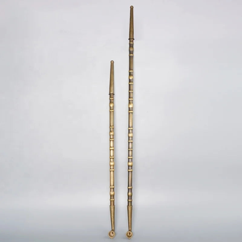 Traditional Long Brass Smoking Pipe Detachable Durable Tobacco Pipe