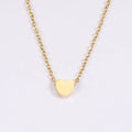 INS Women's Stainless Steel Heart Pendant Necklace 18K Gold Plated High Polish 18 Inch Heart Choker Necklace