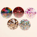 MiDairy CUSTOM LOGO COLOR Cellulose Acetate Acrylic 4mm Thick Large Size Women Wide Tooth Comb