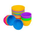 Wholesale Middle Size Reusable Cupcake Silicone Molds Silicone Baking Muffin Cups Cake Moulds