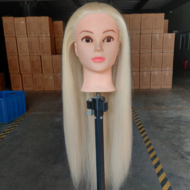Synthetic Barber Practice Cutting Mannequin Head Mannequins for Hairstyles Mannequin Heads with Hair for Braiding