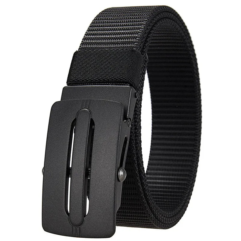 LQbelt New Fabric Canvas Belt Scroll Buckle Belts No Ratchet No Holes Mens Belt Polyester Strap Outdoor Wholesale Factory