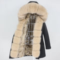 OFTBUY 2023 Women's Long Winter Parka Jacket Waterproof Natural Raccoon Fox Fur Coat Detachable Hood Windproof Zipper Streetwear