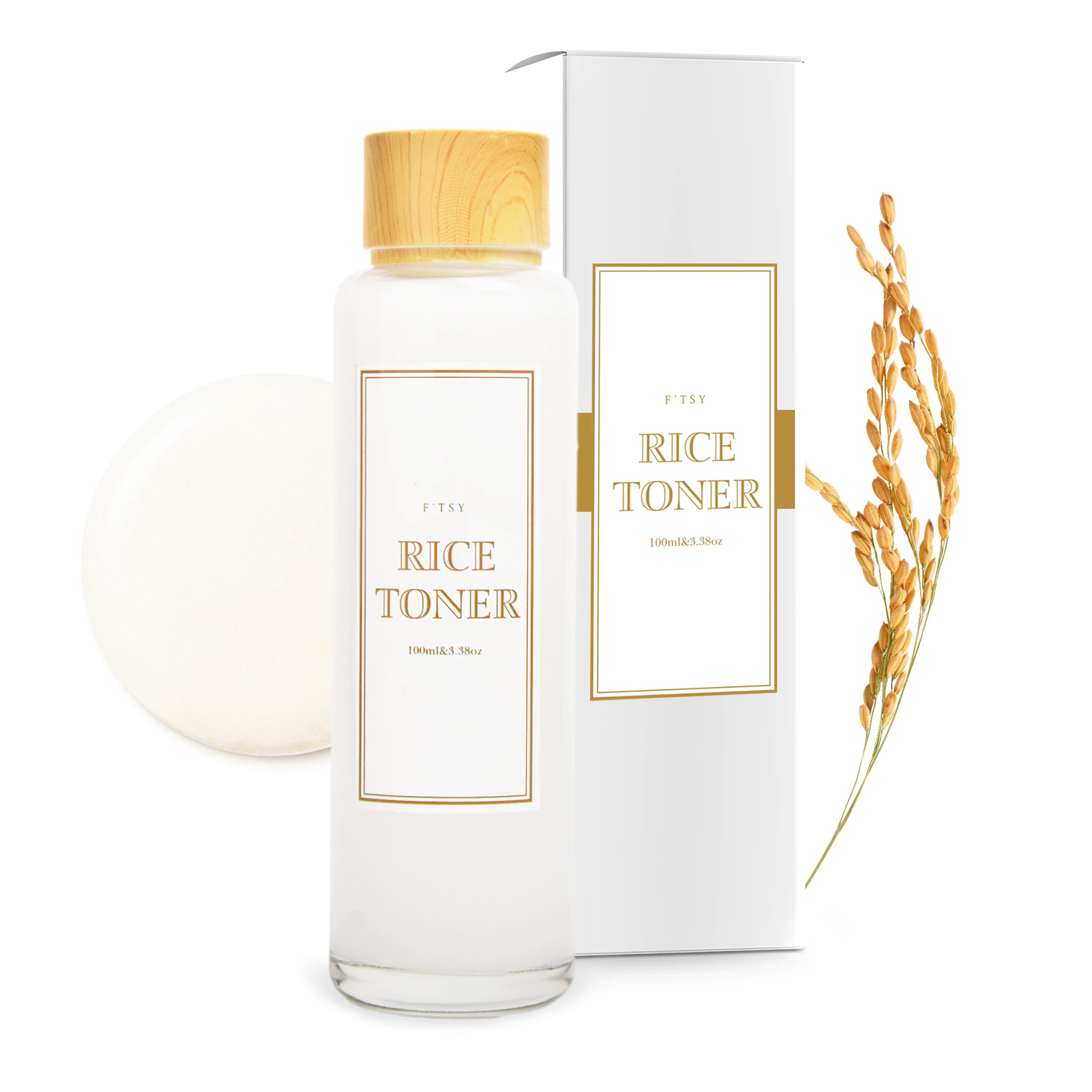 OEM ODM Wholesale Hydrating Smoothing Moisturizing Brightening Rice Facial Toner Water