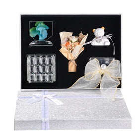 SAINT-VIEW Luxury Crystal Glass Wedding Gift Idea Box for Engagement Couples Bridal Shower Gift Bride Groom Guest