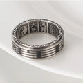 Chinese Taoist Retro Yin Yang Male and Female Taoist Jewelry Stainless Steel Rings