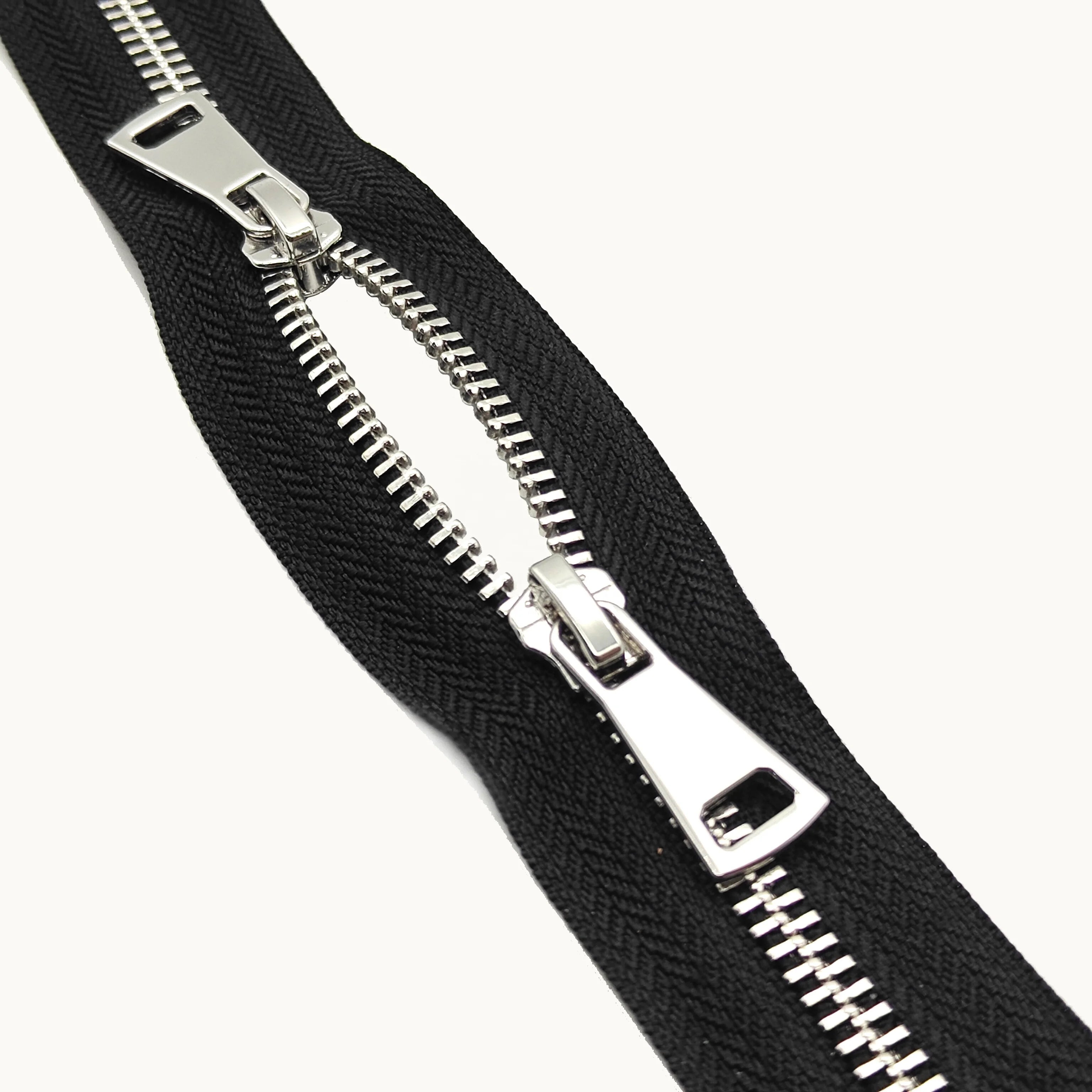 Hengda Zipper Factory High Quality No.5 Two Way Closed-end Zipper Corn Teeth Metal Zipper